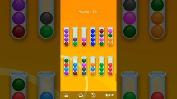 Ball sort-Bubble sort puzzle Game Master level 104