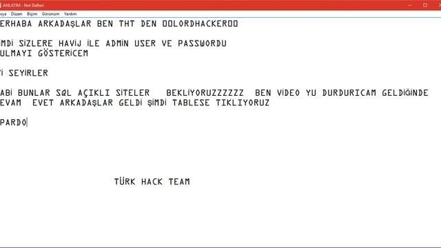 SQL AÇIKLI SİTE ADMİN USER VE PASSWORD BULMA смотреть онлайн