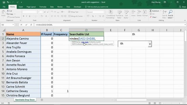 Create a Searchable Drop Down List Just Like Google - Excel Trick смотреть онлайн