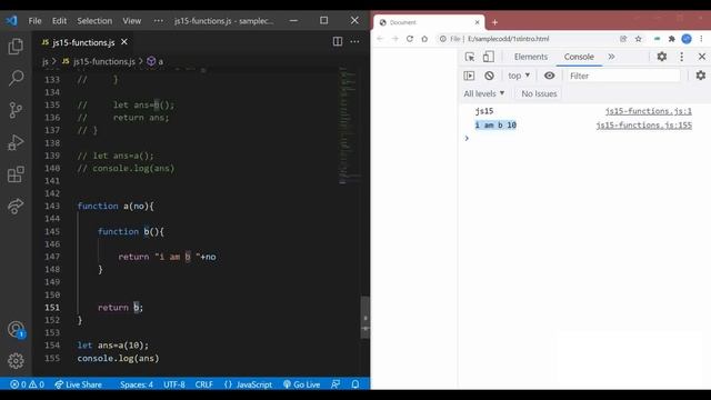 nested functions and closures | Javascript tutorial in hindi | 21 смотреть онлайн