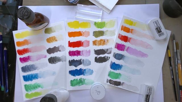 Derwent Inktense Blocks Unbox and Swatch смотреть онлайн