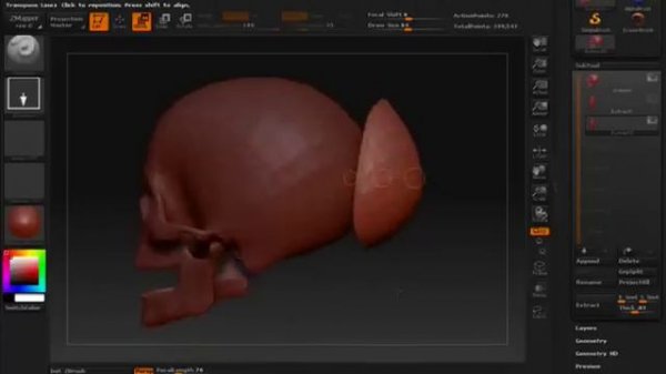 ZBrush одновременно несколько объектов 6
