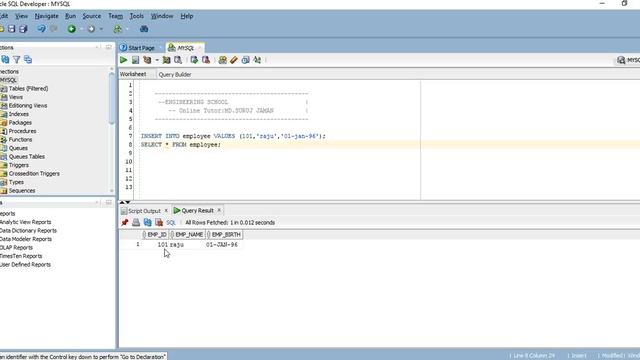 oracle database-11g- 6: how to insert data in a existing table(bangla tutorial) смотреть онлайн