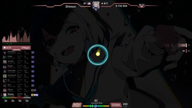 Shimon | TUYU - Kako ni Torawarete Iru [Kowari's Extra] +DTSDHD 99.61% {#1 745pp FC} - osu! смотреть онлайн
