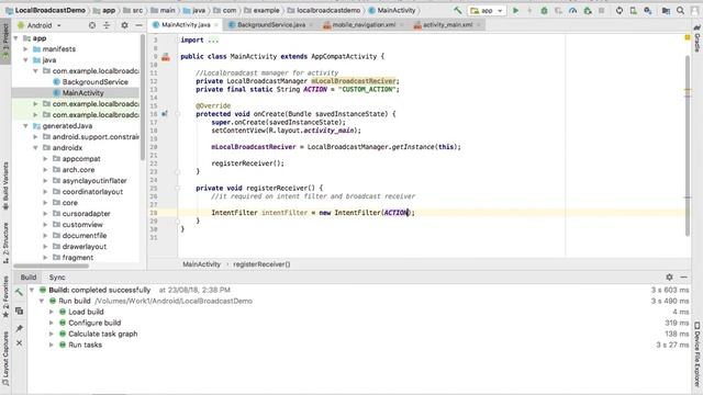 UI and Background Thread communication by using LocalBroadcast смотреть онлайн