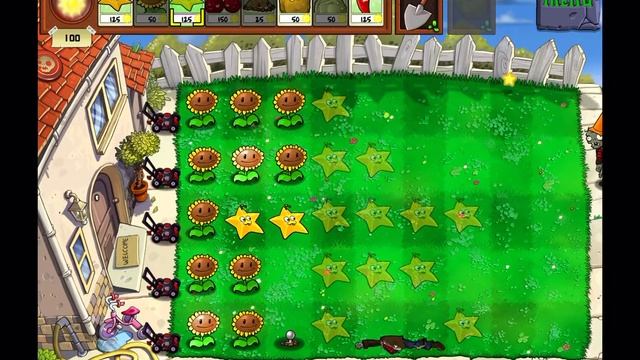Plants vs zombies Shooting star Achievement (completel seeing stars before first flag ) смотреть онлайн