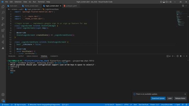 8.Connecting Flutter App With Firebase Using FirebaseCLI or FlutterFire | Chatting App In Flutter смотреть онлайн