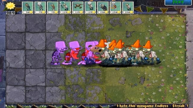 Buckethead Jalapeño Zombie And 2 Ither Vs Conehead Zombie And Pogo Zombie Fight // Plants Vs Zombie смотреть онлайн