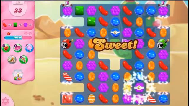 Candy Crash Saga Level 324 online gameplay смотреть онлайн