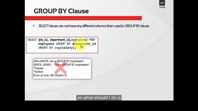 Oracle SQL Certified Beginner to advanced - Grouping Data - GROUP BY Clause - Video 49 - 2020 смотреть онлайн