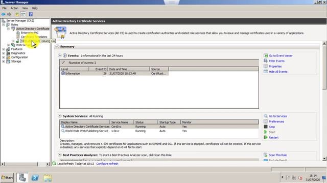 How to install Issuing CA (subordinate) certificate authority in windows server смотреть онлайн