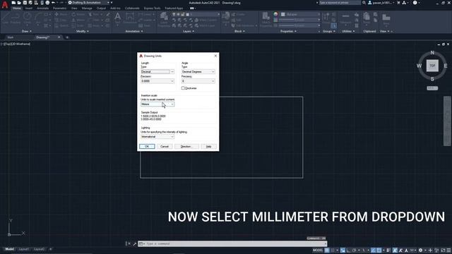 How to change unit from Meter to Millimeter in existing AutoCAD drawing | pappu-G Technical смотреть онлайн