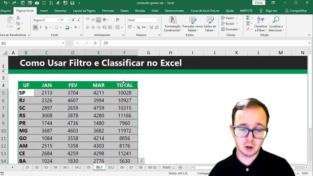 Como usar Classificar e Filtrar no EXCEL смотреть онлайн