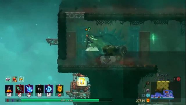 Прохождение Dead Cells. Деревня на сваях - Часовая башня - Босс Хранительница времени ~ 1 смотреть онлайн