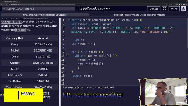JavaScript Algorithms and Data Structures Projects with freeCodeCamp #coding смотреть онлайн
