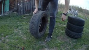 Груша из покрышек в 2х вариантах.