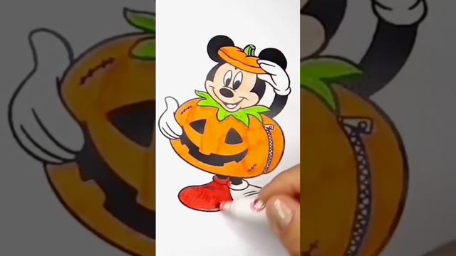 Colorindo REVERSE Mickey Mouse abóbora de HALLOWEEN | #shorts смотреть онлайн