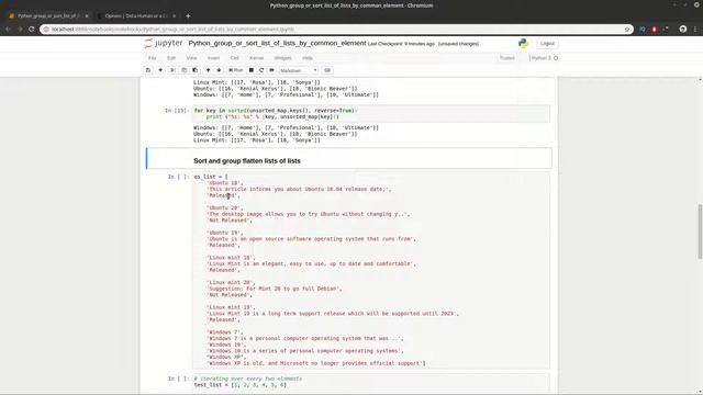 Python group or sort list of lists by common element смотреть онлайн