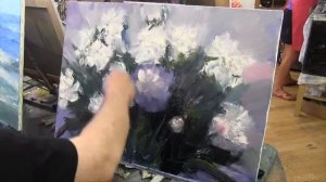 Пионы  Мастер класс  Художник Игорь Сахаров