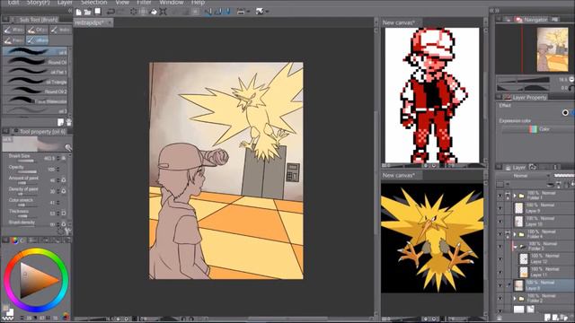 [Speedpaint] Pokemon: Red V.S. Zapdos смотреть онлайн
