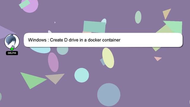 Windows : Create D drive in a docker container смотреть онлайн