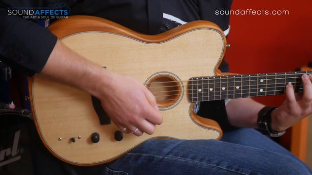 Fender American Acoustasonic Acoustic/Electric Telecaster Guitar Hybrid Overview | Video Demo смотреть онлайн