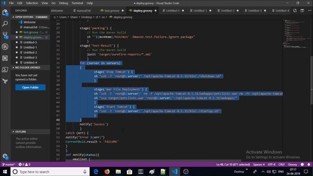 How to compile,package and deploy Java application on Tomcat servers with Jenkins Scripted Pipeline смотреть онлайн