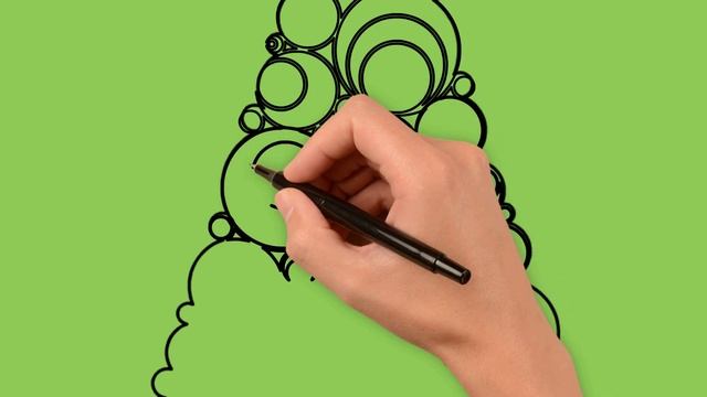 How to draw a Christmas tree, draw a Christmas tree смотреть онлайн