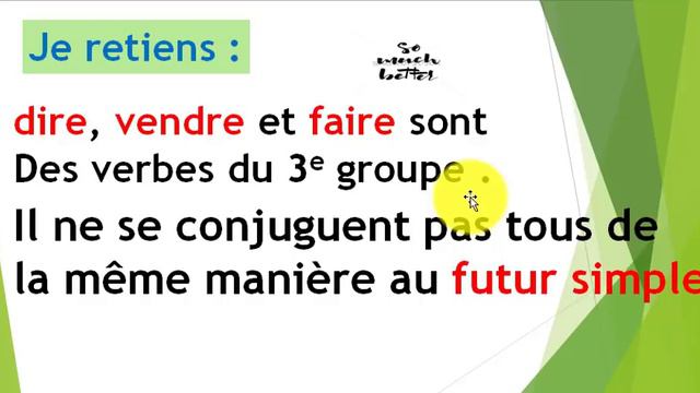 conjugaison 13: verbe de 3e groupe au futur simple (2) смотреть онлайн