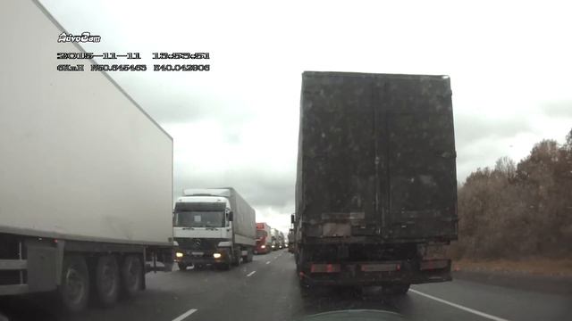 Забастовка дальнобойщиков на трассе М-4"Дон" 11.11.2015 смотреть онлайн