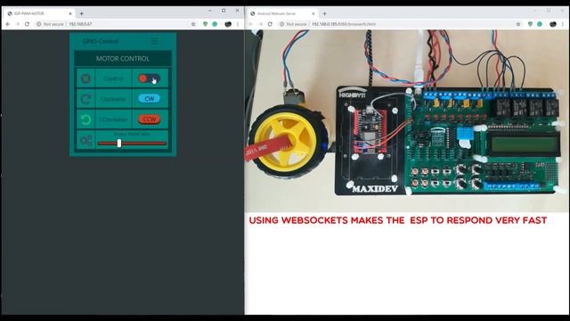 ESP8266 WEB SERVER FOR MOTOR CONTROL смотреть онлайн