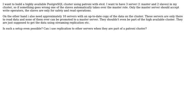 High Available PostgreSQL with Patroni and Replication смотреть онлайн