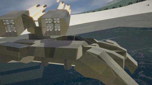Space Engineers - GDI Hover MLRS mobility and weapon FCS testing смотреть онлайн