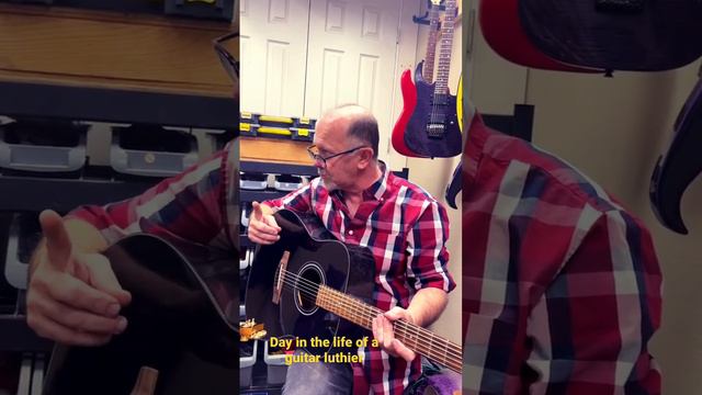 A day in the life of a guitar luthier #luthier #guitarluthier #guitarrepair #acoustic #guitarshop смотреть онлайн