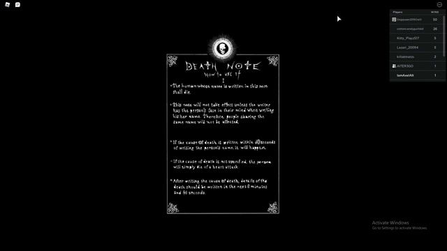L game - Death Note - ROblox смотреть онлайн