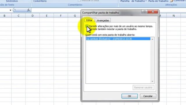 Compartilhar Excel Em Rede - Vários Usuários Edita Ao Mesmo Tempo