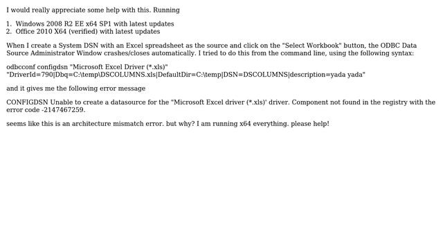 ODBC Data Source Administrator Window Crashes (2 Solutions!!) смотреть онлайн