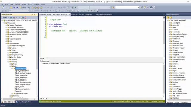 1. Restricted User - Part 2 - SQL Administration смотреть онлайн