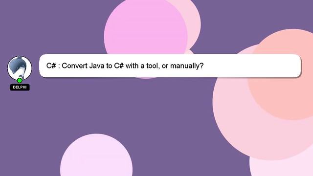 C# : Convert Java to C# with a tool, or manually? смотреть онлайн