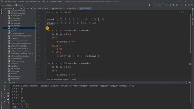 Python Érettségi 10. Kivétel- és hibakezelés try expect finally смотреть онлайн