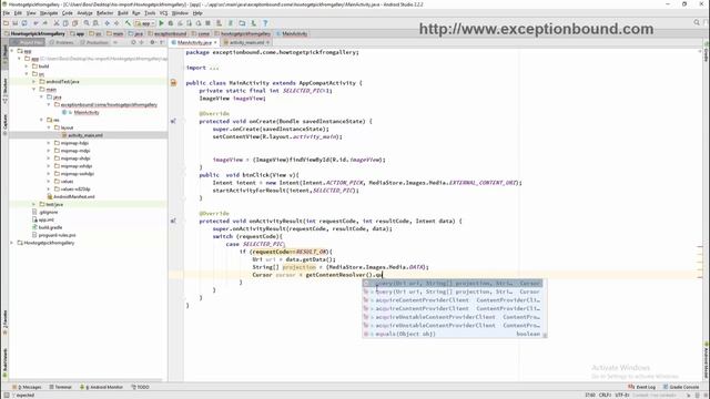 how to Pick image from gallery programmatically and set background in android using android studi смотреть онлайн