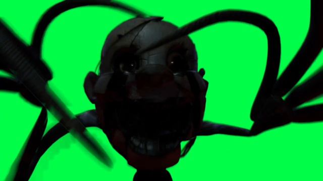 Скримеры фан игр JRS And FNAC на зелёном фоне