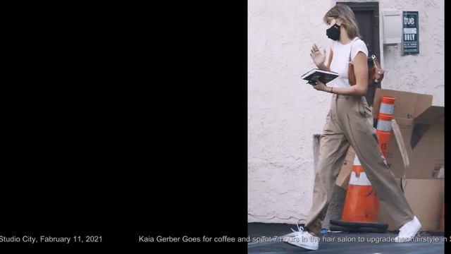 Kaia Gerber Goes for coffee and spent 7 hours in hair salon to upgrade her hairstyle in Studio City смотреть онлайн