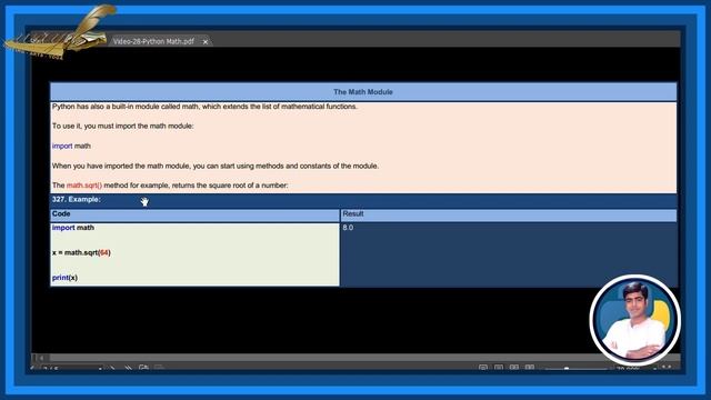 Learn Python Complete Course | Step By Step | Math | By: Ponnuri Gopie Krishna | Part - 28 смотреть онлайн