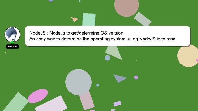 NodeJS : Node.js to get/determine OS version смотреть онлайн