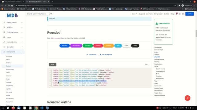 Bootstrap Real Example Buttons смотреть онлайн