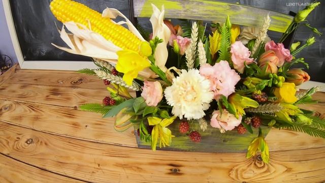 Композиция в деревянном ящике «Кантри» смотреть онлайн