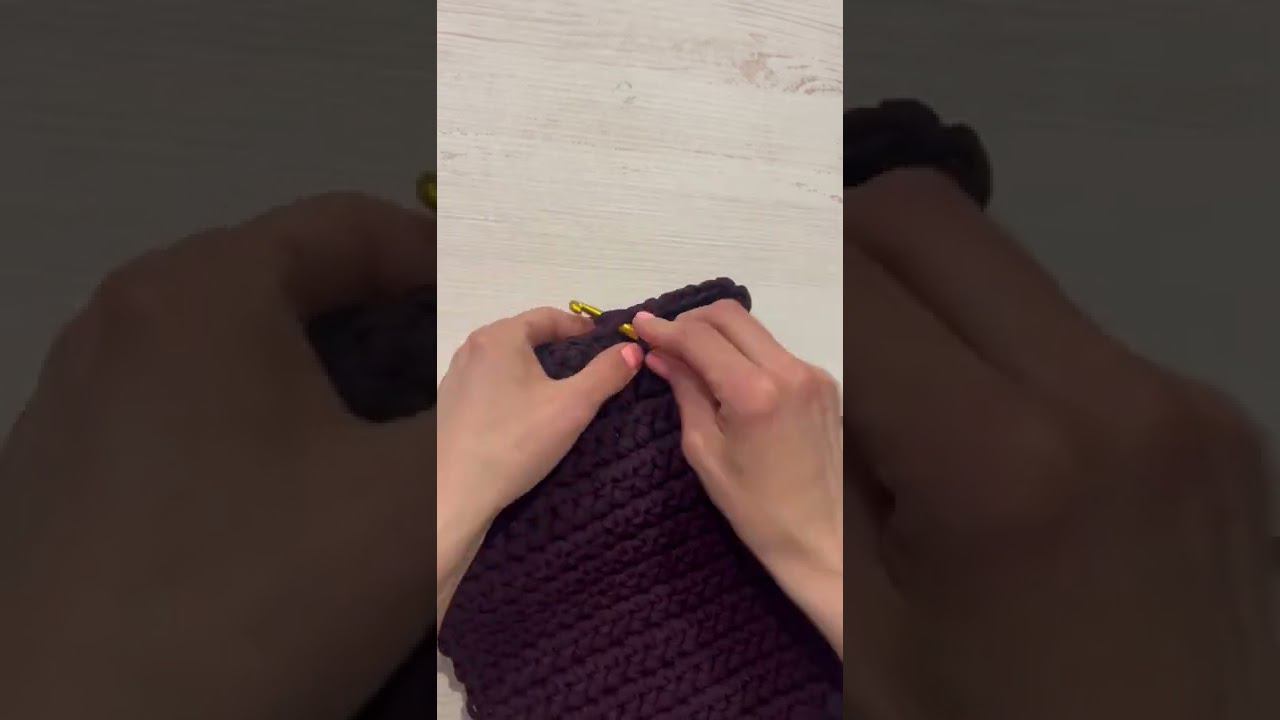 Столбик без накида крючком из трикотажной пряжи ∣ Как вязать столбики без накида для начинающих смотреть онлайн