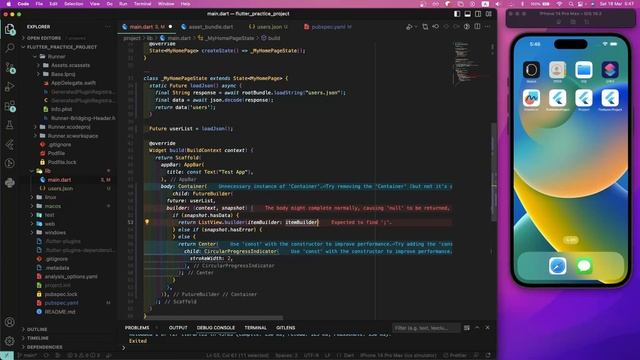 플러터(Flutter) 앱 개발 - 핵심 강좌 18강 (JSON 데이터 불러오기 - Future 사용) смотреть онлайн