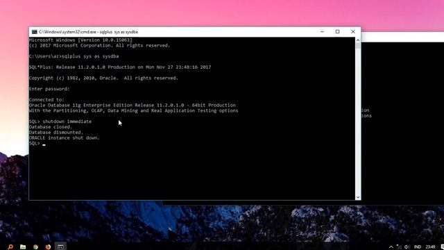 Startup and Shutdown Database Oracle Using CMD смотреть онлайн